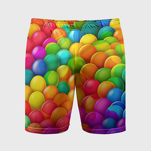 Мужские спортивные шорты Радужные пупырки / 3D-принт – фото 1