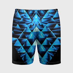 Мужские спортивные шорты Синие абстрактные ромбики