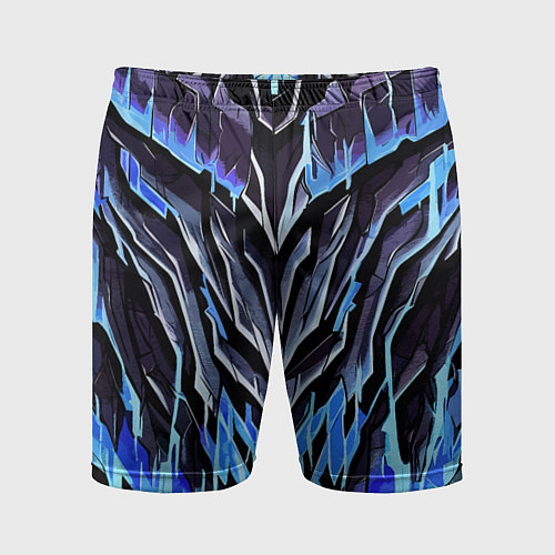 Мужские спортивные шорты Камень и синяя энергия / 3D-принт – фото 1