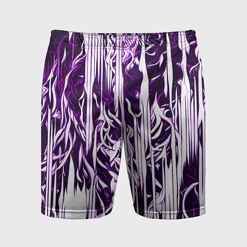 Мужские спортивные шорты Розовые и белые абстрактные узоры / 3D-принт – фото 1