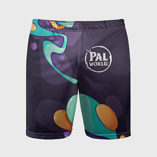 Мужские спортивные шорты Palworld graffity splash / 3D-принт – фото 1