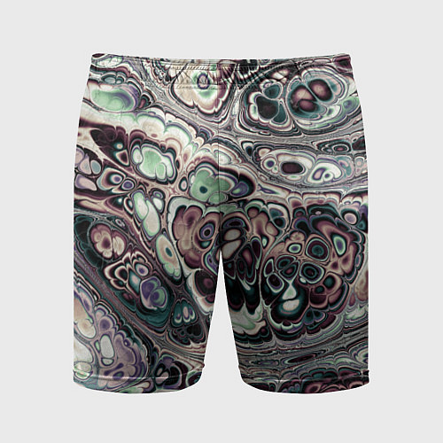 Мужские спортивные шорты Абстрактный разноцветный узор / 3D-принт – фото 1