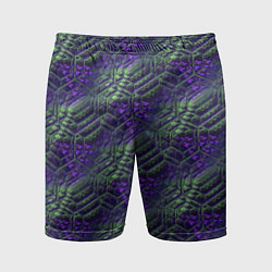 Мужские спортивные шорты Фиолетово-зеленые ромбики