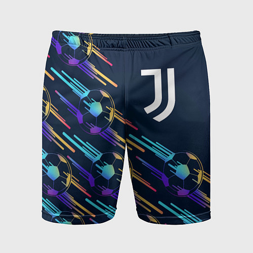 Мужские спортивные шорты Juventus градиентные мячи / 3D-принт – фото 1