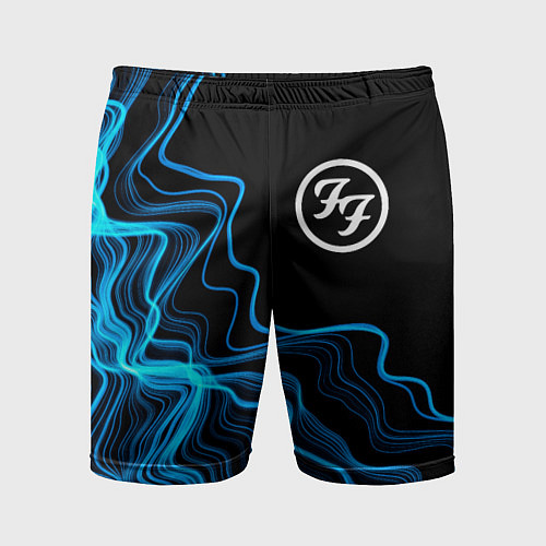 Мужские спортивные шорты Foo Fighters sound wave / 3D-принт – фото 1