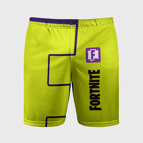 Мужские спортивные шорты Fortnite logo yellow game / 3D-принт – фото 1