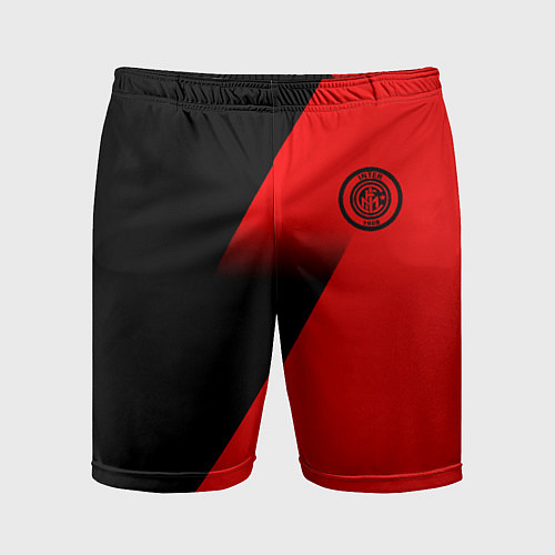 Мужские спортивные шорты Inter geometry red sport / 3D-принт – фото 1