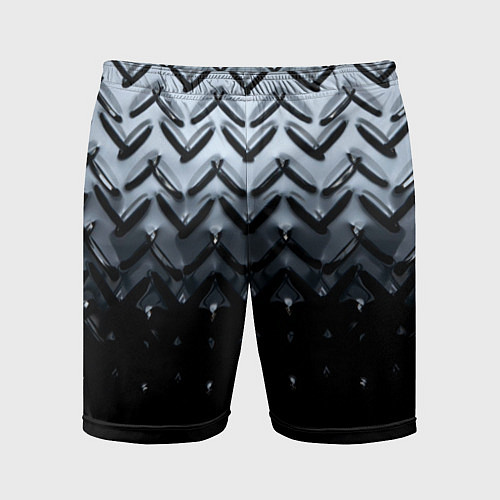 Мужские спортивные шорты Рифленый металл / 3D-принт – фото 1