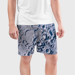 Шорты спортивные мужские Кратеры на Луне - star dust, цвет: 3D-принт — фото 2