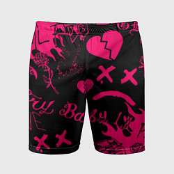 Мужские спортивные шорты Lil peep pink steel rap