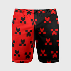 Мужские спортивные шорты Minecraft creeper logo