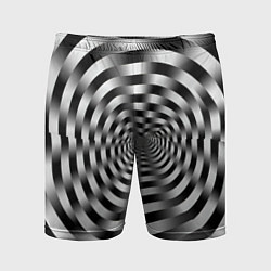 Мужские спортивные шорты Оптическая иллюзия спиральное заклинание
