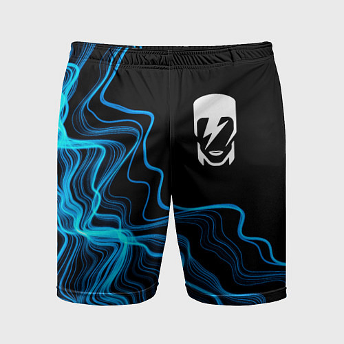 Мужские спортивные шорты David Bowie sound wave / 3D-принт – фото 1