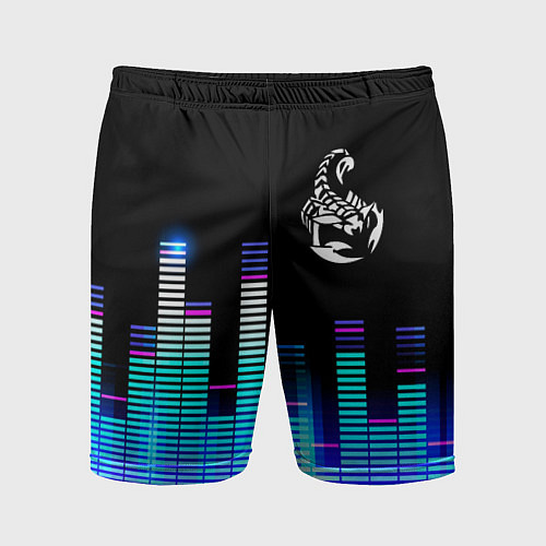 Мужские спортивные шорты Scorpions эквалайзер / 3D-принт – фото 1