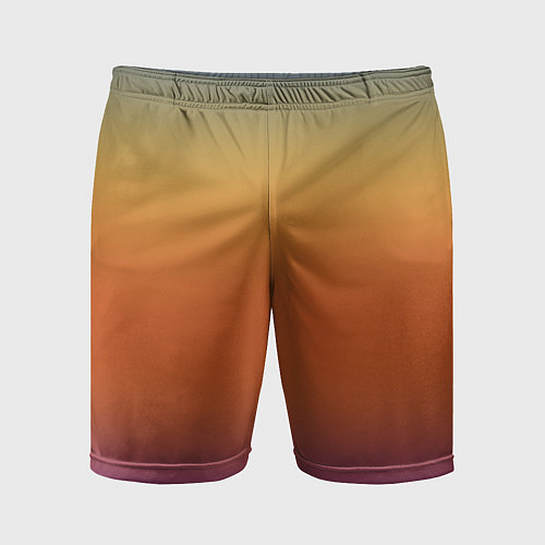 Мужские спортивные шорты Градиент цвета заката / 3D-принт – фото 1