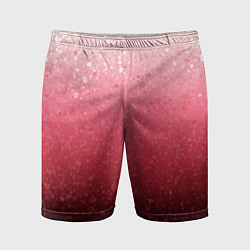 Мужские спортивные шорты Градиент розово-чёрный брызги