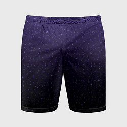 Шорты спортивные мужские Градиент ночной фиолетово-чёрный, цвет: 3D-принт