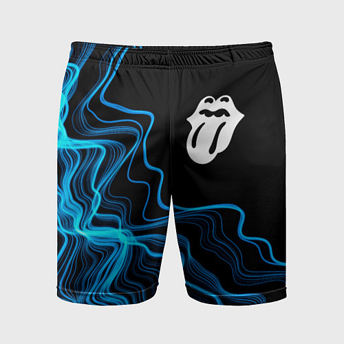Мужские спортивные шорты Rolling Stones sound wave / 3D-принт – фото 1