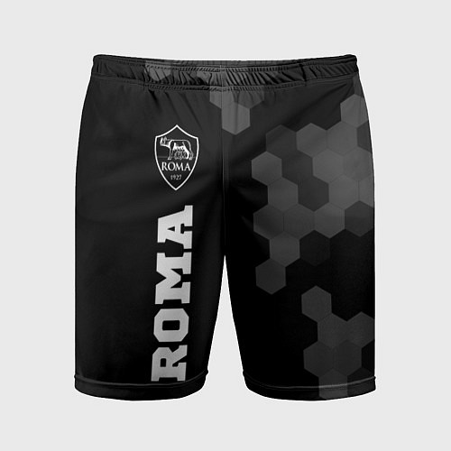 Мужские спортивные шорты Roma sport на темном фоне по-вертикали / 3D-принт – фото 1