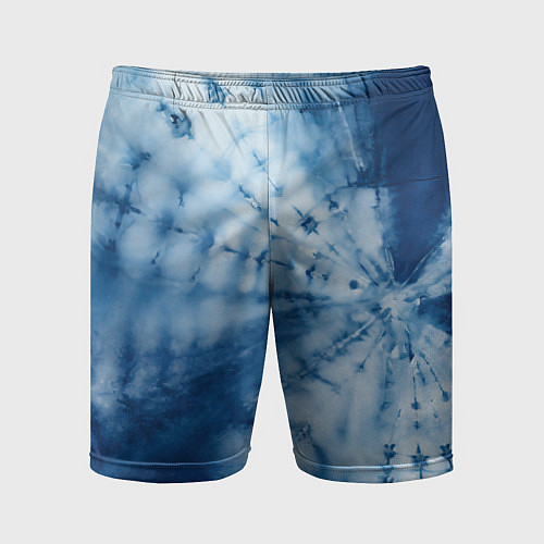 Мужские спортивные шорты Синяя абстракция паутина / 3D-принт – фото 1