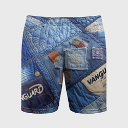 Мужские спортивные шорты Vanguard jeans patchwork - ai art