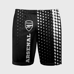 Шорты спортивные мужские Arsenal sport на темном фоне по-вертикали, цвет: 3D-принт