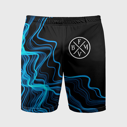 Мужские спортивные шорты Bullet For My Valentine sound wave / 3D-принт – фото 1