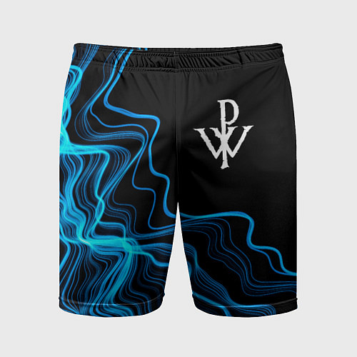 Мужские спортивные шорты Powerwolf sound wave / 3D-принт – фото 1