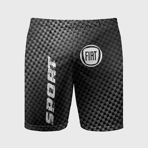 Мужские спортивные шорты Fiat sport carbon / 3D-принт – фото 1