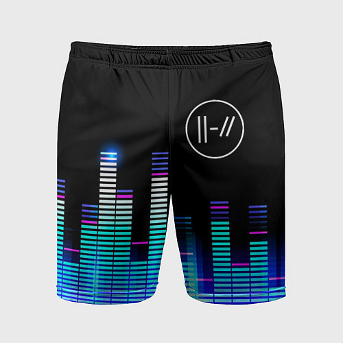 Мужские спортивные шорты Twenty One Pilots эквалайзер / 3D-принт – фото 1