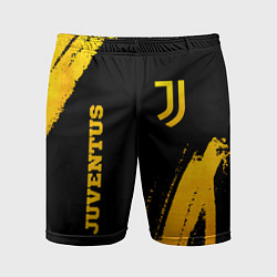 Шорты спортивные мужские Juventus - gold gradient вертикально, цвет: 3D-принт