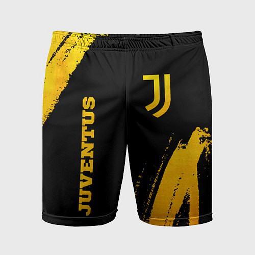 Мужские спортивные шорты Juventus - gold gradient вертикально / 3D-принт – фото 1