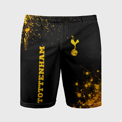 Шорты спортивные мужские Tottenham - gold gradient вертикально, цвет: 3D-принт