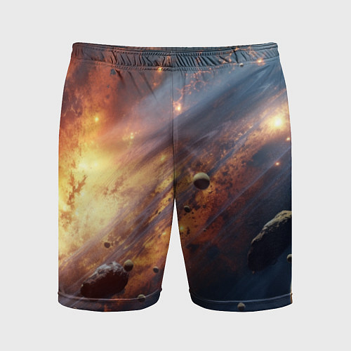 Мужские спортивные шорты Вселенная и планеты / 3D-принт – фото 1