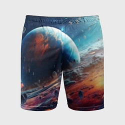 Мужские спортивные шорты Космос фантастическая планета