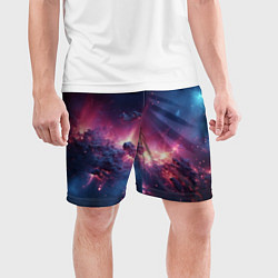 Шорты спортивные мужские Взрыв в космосе, цвет: 3D-принт — фото 2