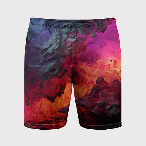 Мужские спортивные шорты Яркий абстрактный путь / 3D-принт – фото 1