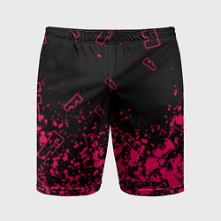 Шорты спортивные мужские Fortnite розовый стиль геймер, цвет: 3D-принт