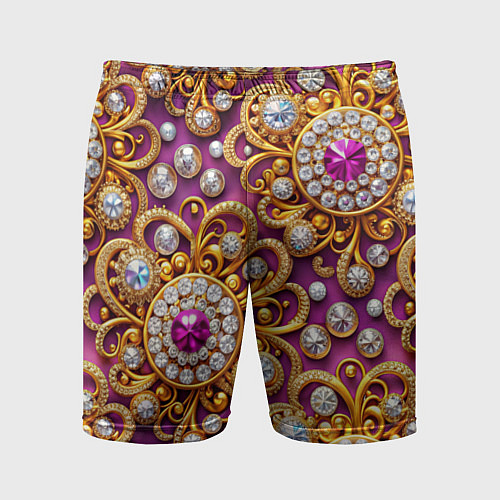 Мужские спортивные шорты Ювелирный паттерн / 3D-принт – фото 1