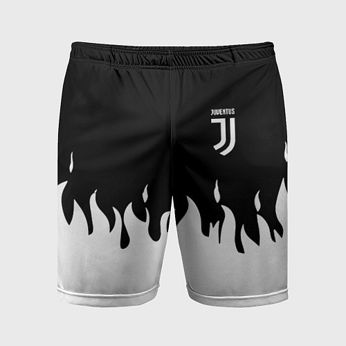 Мужские спортивные шорты Juventus fire / 3D-принт – фото 1
