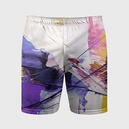 Мужские спортивные шорты Хаотичные мазки краски / 3D-принт – фото 1