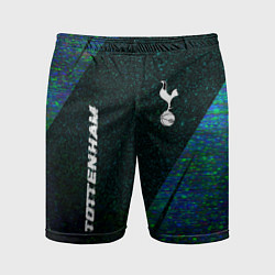 Шорты спортивные мужские Tottenham glitch blue, цвет: 3D-принт