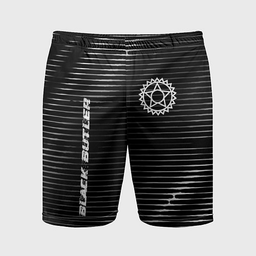 Мужские спортивные шорты Black Butler metal anime lines / 3D-принт – фото 1