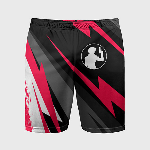 Мужские спортивные шорты Cowboy Bebop electro lines / 3D-принт – фото 1