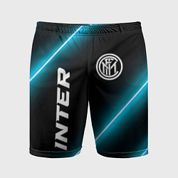 Шорты спортивные мужские Inter неоновые лампы, цвет: 3D-принт
