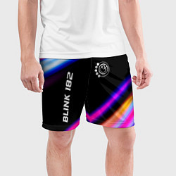 Шорты спортивные мужские Blink 182 neon rock lights, цвет: 3D-принт — фото 2