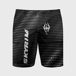 Шорты спортивные мужские Skyrim metal game lines, цвет: 3D-принт