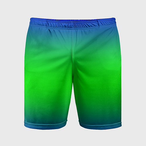 Мужские спортивные шорты Зелёный градиент текстура / 3D-принт – фото 1