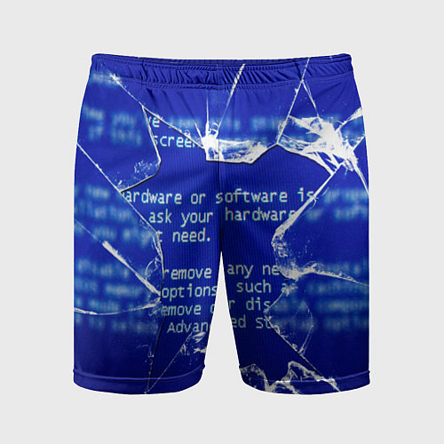 Мужские спортивные шорты Синий экран смерти виндовс / 3D-принт – фото 1