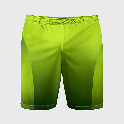 Мужские спортивные шорты Яркий зеленый градиентный комбинированный узор / 3D-принт – фото 1